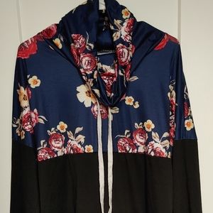 Women's Plus Size Long Sleeve Cowl Neck